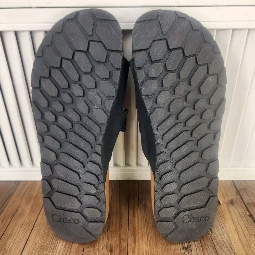 Chaco Lowdown Slides Men's 14 Black Adjustable Outdoors Beach Lakeshore Sandals